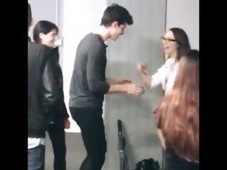 Shawn at backstage of illuminate world tour concert in milan, italy