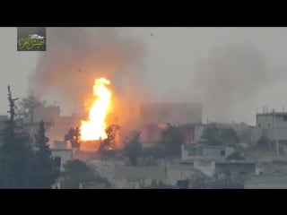 Jaish izza wiped out a tank with a tow on ne hama front (zughba)