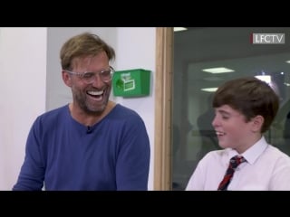 Klopp meets a young everton fan at alder hey porn's hospital