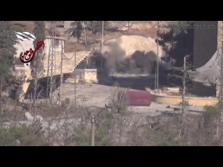 Raw video syria insurgents destroy a bmp in the battle for kindi hospital