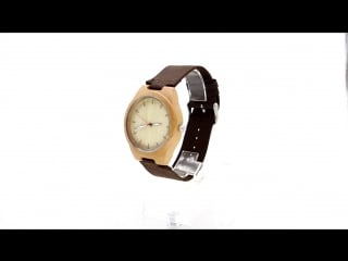 Ibigboy watch bamboo wristwatches leather band japan quartz movement hard glass waterproof ipx6 ib 1600ba