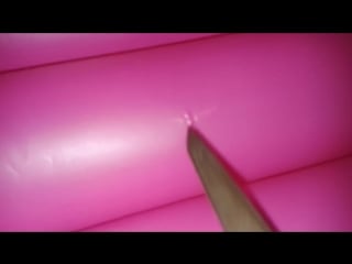 Pink air mattress popping 2