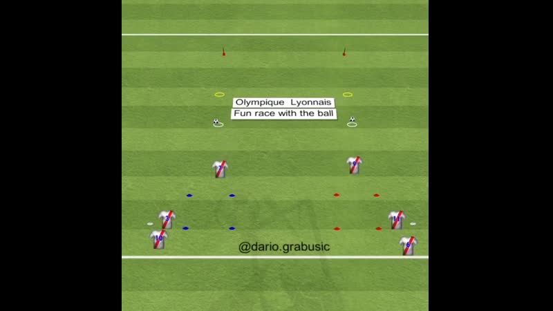 Olympique lyonnais fun race with the ball ⚽️🇫🇷