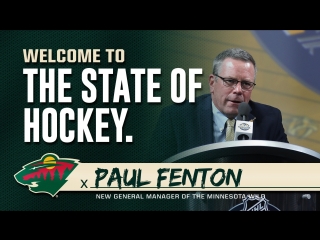 Minnesota wild new gm paul fenton