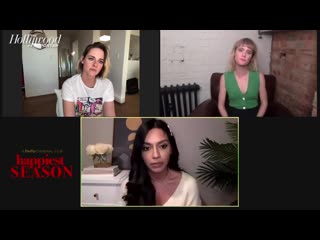 The happiest season cast mackenzie davis, kristen stewart, alison brie thr interview