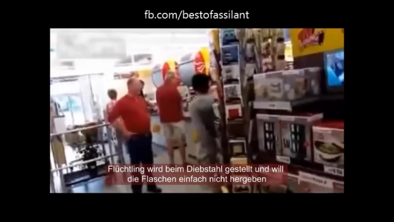 Krimineller einwanderer wird beim diebstahl gestellt