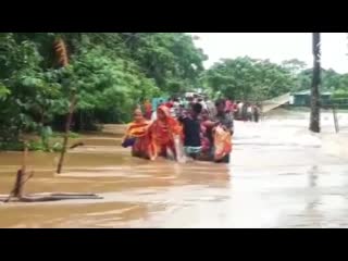 Flood in india, bihar destroys crops buildings natural disasters per day