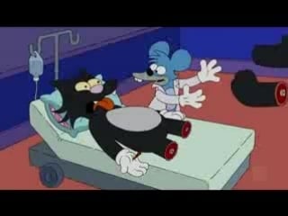 Itchy & scratchy (simpsons) house m d parody