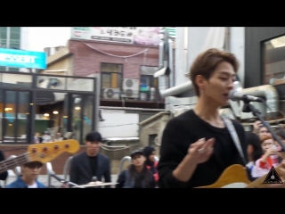 180928 the rose busking in hongdae beautiful girl