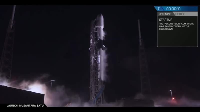Falcon 9 launches nusantara satu mission and falcon 9 first stage landing
