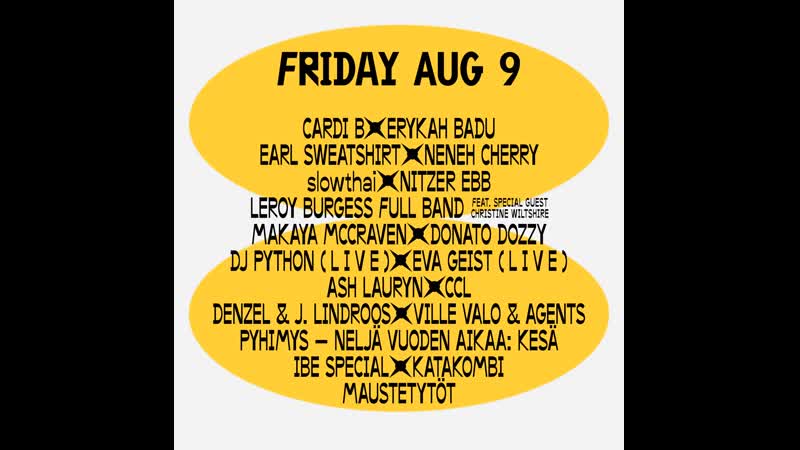 Flow 2019 | erykah badu, james blake, stereolab