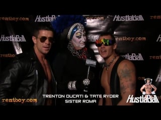 2012 hustlaball nyc trenton ducati tate ryder red carpet interview with sister roma