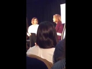 Emma watson at "how to academy" with gloria steinem