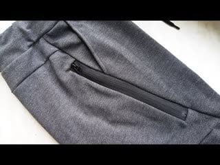 Part 1 how to sew a zipper pocket sweatpants jak uszyć spodnie joggery kieszń