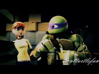 Tmnt 2012 donnie and april (one day at a time)