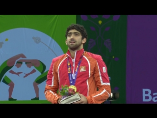 Azerbaijans asgarov wins gold by decisive pinfall wrestling baku 2015