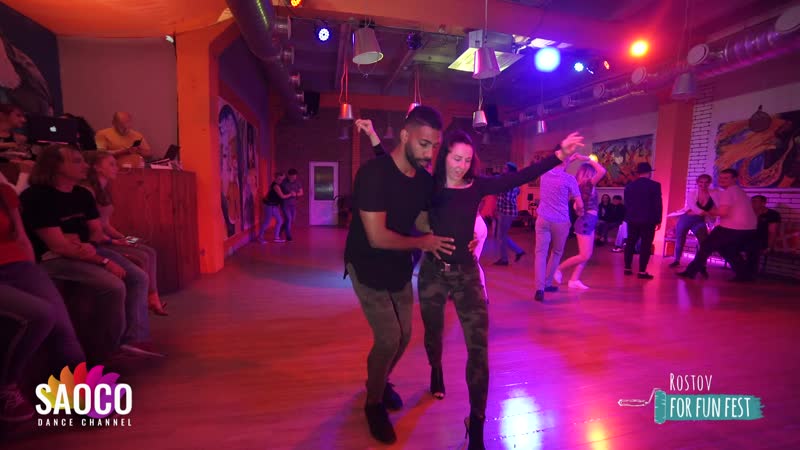 Alain rueda and katerina mik salsa dancing at rostov for fun fest (russia), sunday (sc)