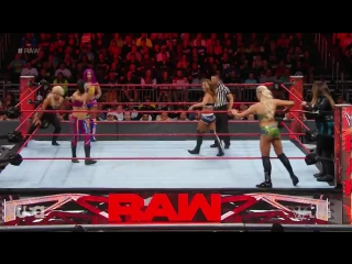 Raw bayley and sasha banks and dana brooke vs nia jax and charlotte nad emma