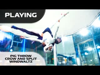 Pplaying in windtunnel pig position throw, crow and split rotations, windwaltz (leo & kyra)