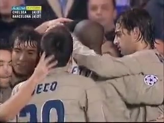 Ronaldinho goal for barcelona v chelsea at stamford bridge in 2005