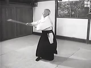 植芝盛平 短槍演武 ueshiba morihei short spear [master of aiki]