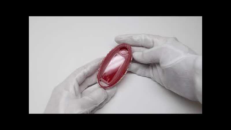 Чехол на ключ nissan силиконовый красный цвет