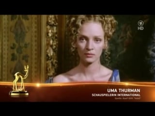 Bambi 2014 götz otto hält die laudatio auf uma thurman