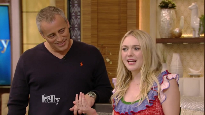 Dakota fanning has a friends reunion with matt leblanc