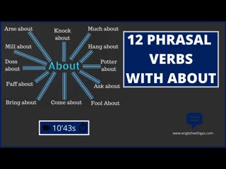 📽vocab how to use 12 phrasal verbs with about📽