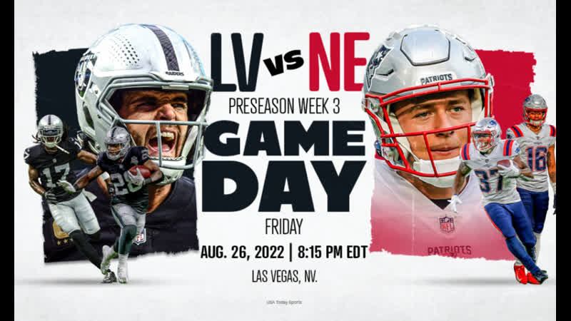 Nfl 2022 preseason w3 new england patriots vs las vegas raiders