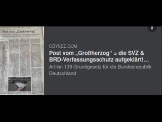 Post vom grossherzog die svz brd verfassungsschutz aufgeklärt wittenburg mv 18 05 2023