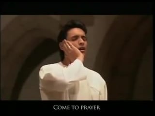 Beautiful azan in a church muslim call to prayer