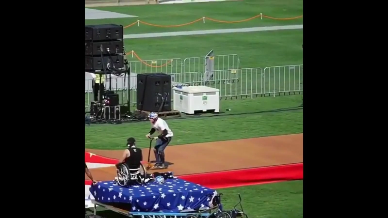 Backflip on scooter on the big ramp!