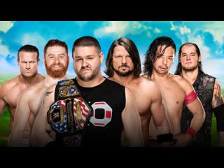 Dolph ziggler vs sami zayn vs kevin owens vs aj styles vs shinsuke nakamura vs baron corbin money in the bank (2017)