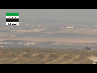 Сирия выстрел из птрк по 57мм стационарной пушке