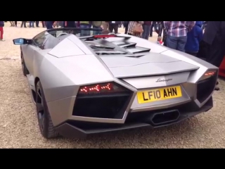 Lamborghini reventon roadster start up, exhaust at salon prive