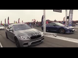 900hp bmw m5 f10 hpt vs 650hp nissan gtr r35