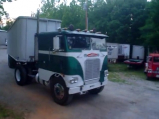 1970 white freightliner cabover with a detroit diesel