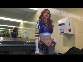 Горячие попы на косплей фестивале #music #ass #cosplay #tattoo #redhead #spiderwoman #tummy