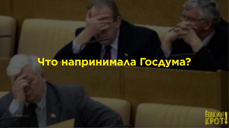 Что напринимала госдума?