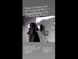 Frank the baptist recording vocals for 'losing my blues' at blackstone studios