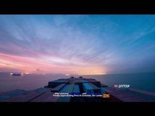 30 days timelapse at sea 4k through thunderstorms, torrential rain busy traffic