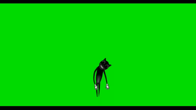 Cartoon cat jumpscare fanmade trevor henderson green