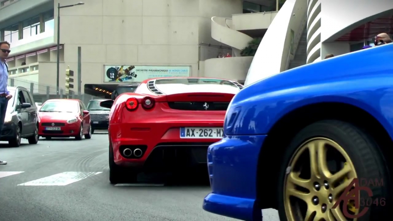 Supercars accelerating into the monaco tunnel