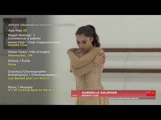 Gabrielle daleman – fs – skate canada challenge 2021