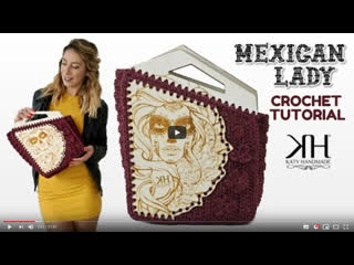 Tutorial borsa uncinetto mexican lady wooden crochet bag ♡ katy handmade