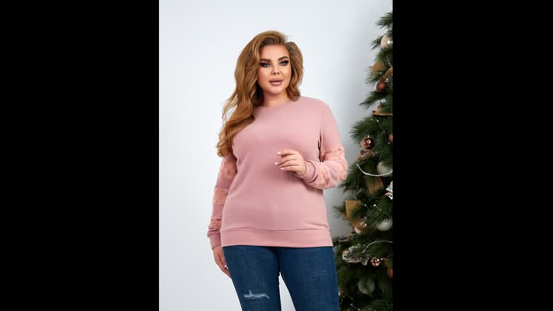 Свитер горох пудра