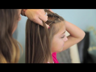 Feather Waterfall Ladder Braid Combination Cute 2 In 1 Hairstyles