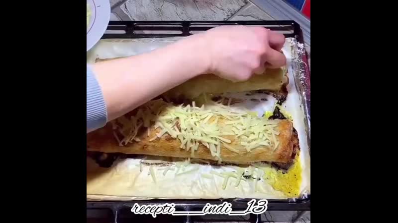 Мясной рулет из лаваша