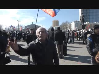 08 03 2014 хроники русской весны в донецке! настоящей! (часть №1) а не та параша, которую вбрасывают кремлёвские жиды